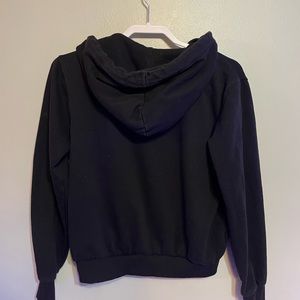 Black Cropped Zip-Up Jacket
